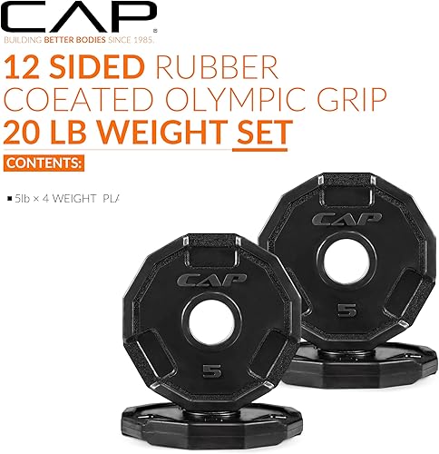 Miniatura 61 de CAP Barbell Placa de peso olímpica de 2 pulgadas Múltiples opciones