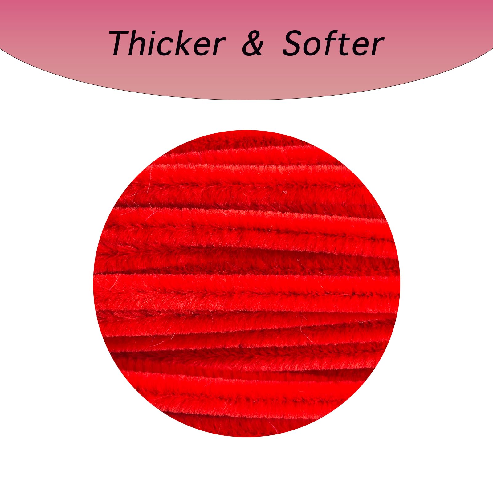 Pfeifenreiniger, Bastelbedarf, Pfeifenreiniger, Großpackung, 300 Stück, rote Pfeifenreiniger, Basteln für Kinder, Bastelbedarf (0,6 x 30,5 cm)