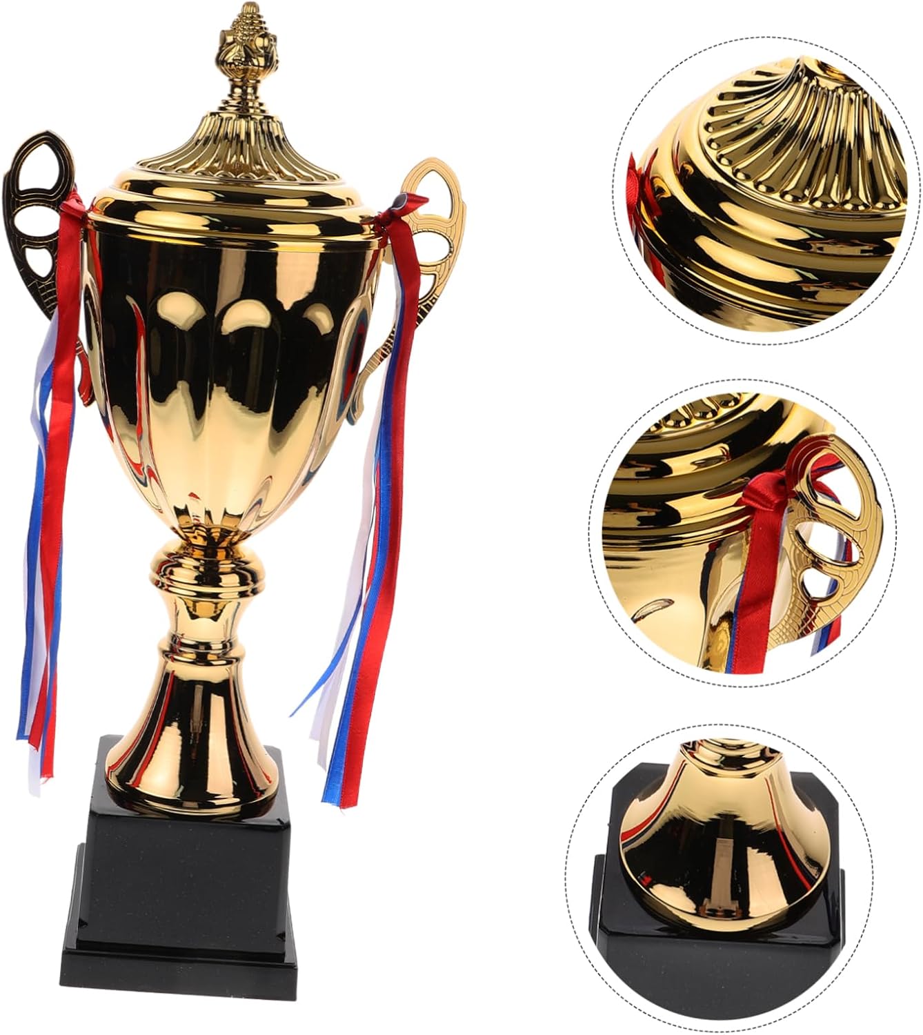 Toyvian Large Trophy Championship Trophy for School Tournament Sports Event Metal Game Reward