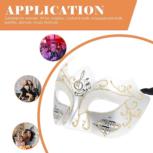 Miniatura 3 de NOLITOY Ropa para niña, máscaras de Halloween, máscaras venecianas de princesa de media cara, máscaras retro de Mardi Gras, máscaras de disfraz de