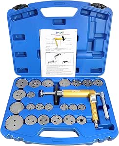 Viktec Automotive Repairing 22PC Brake Rewind Pad Wind Back Tools and Piston Compression Set (VT01027B) - Brake Tool and Brake Caliper Tool Viktec Automotive Repairing 22PC Brake Rewind Pad Wind Back Tools and Piston Compression Set (VT01027B) - Brake Tool and Brake Caliper Tool