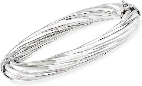 Ross-Simons Italian Twisted Oval Bangle Bracelet