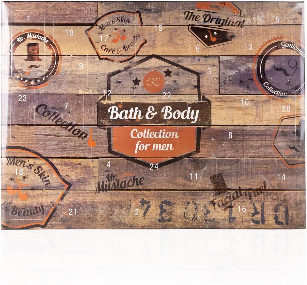 Accentra beauty Advent calendar for men & boys, variety of cosmetics for body care, skin care & bath fun, seductive fragrances