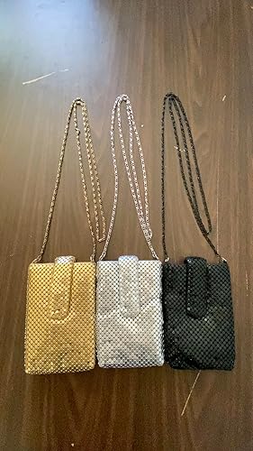 Miniatura 6 de Correa de hombro cruzada para teléfono celular pequeña de malla metálica para mujer