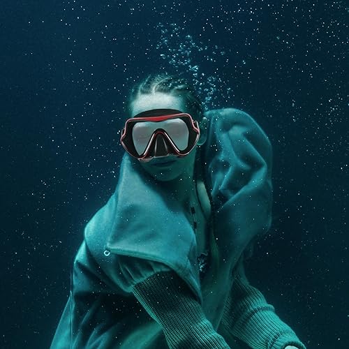 Miniatura 2 de ABOOFAN Equipo de esnórquel prémium para adultos con máscara ancha de silicona resistente a los impactos, equipo de buceo ligero y portátil para