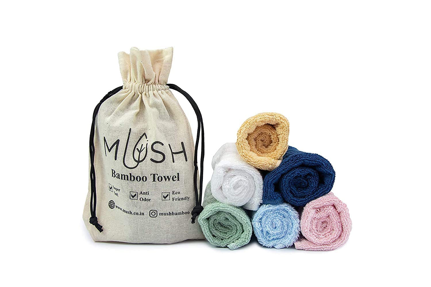 Mush Bamboo Hand Towels - Ultra Soft & Absorbent -5