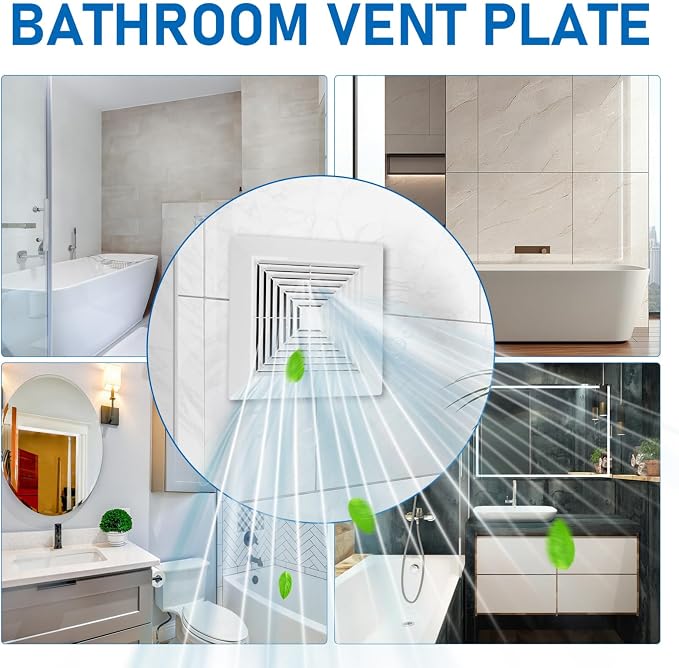 Cubierta de ventilación para extractor de baño 12x12 pulgadas miniatura 8