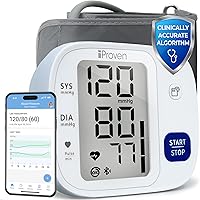 iProven Bluetooth Upper Arm Blood Pressure Monitor - App Tracking, One-Touch Operation, Large Display for Home Use
