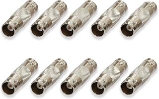 wsdcam 10 Pack BNC Connectors - BNC Female to Female Coupler Jack Straight Convert Connector BNC Adapter for CCTV Security Camera