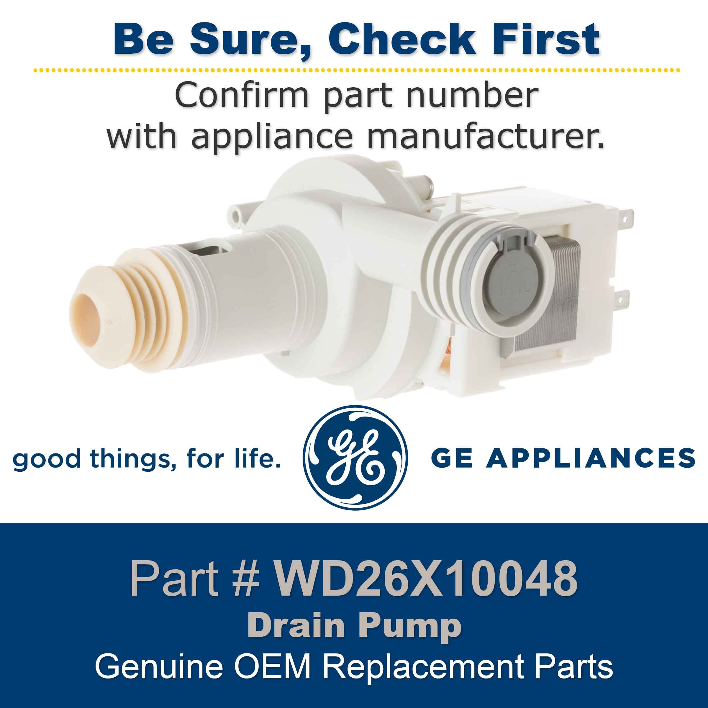 WD26X10048 GE - Bomba de drenaje para lavavajillas