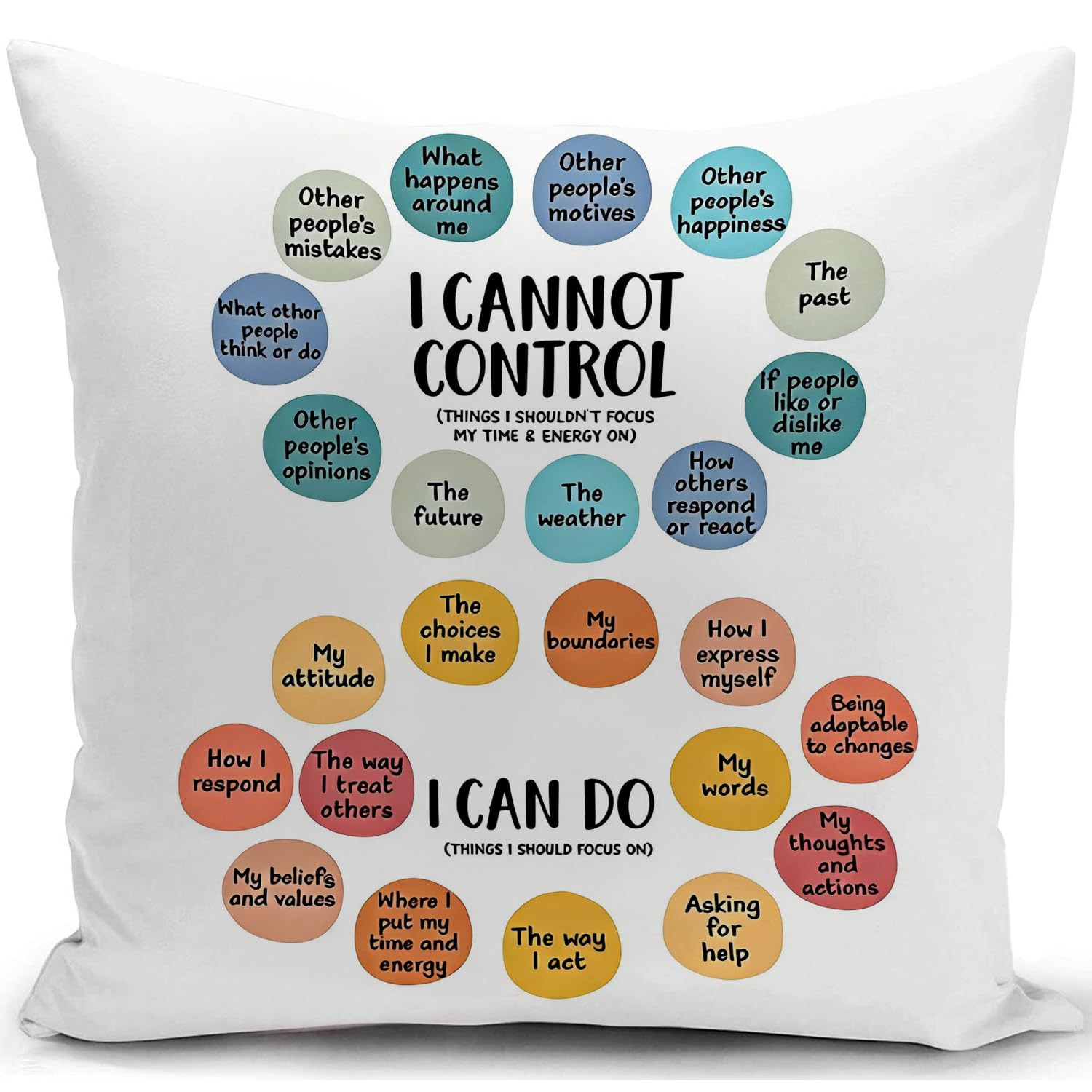 Kunqian Women's B Cushion Covers Mental Health Awareness Gifts Sensory Room Must Haves Autism Equipment Psychology Therapist Positive Affirmation Gifts For Office Decor Get Well Soon Gifts For Men