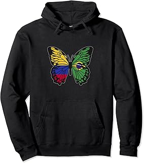 Colombia Brazil Mix Butterfly Half Colombian half Brazilian Pullover Hoodie