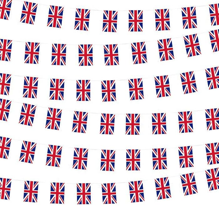 Buy 32.8ft Fabric Union Jack Bunting Banner, Bunting for Queens