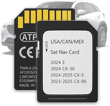 2025 Latest Navigation SD Card for Mazda-KMV666EZ1C,Compatible with Mazda CX5 2024-2025, CX30 2024, CX90 2023-2025,Mazda Navigation SD Card Updated Map for USA/CAN/MEX