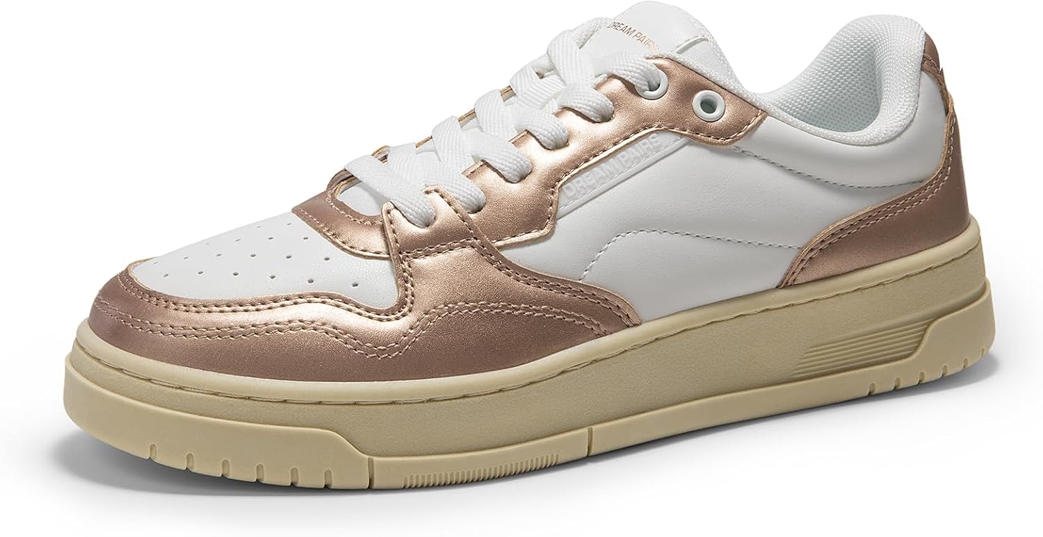 DREAM PAIRS Women’s Fashion Sneakers Walking Shoes Comfortable Low-Top Lace-Up Casual Classic Athletic Skateboard Sneakers