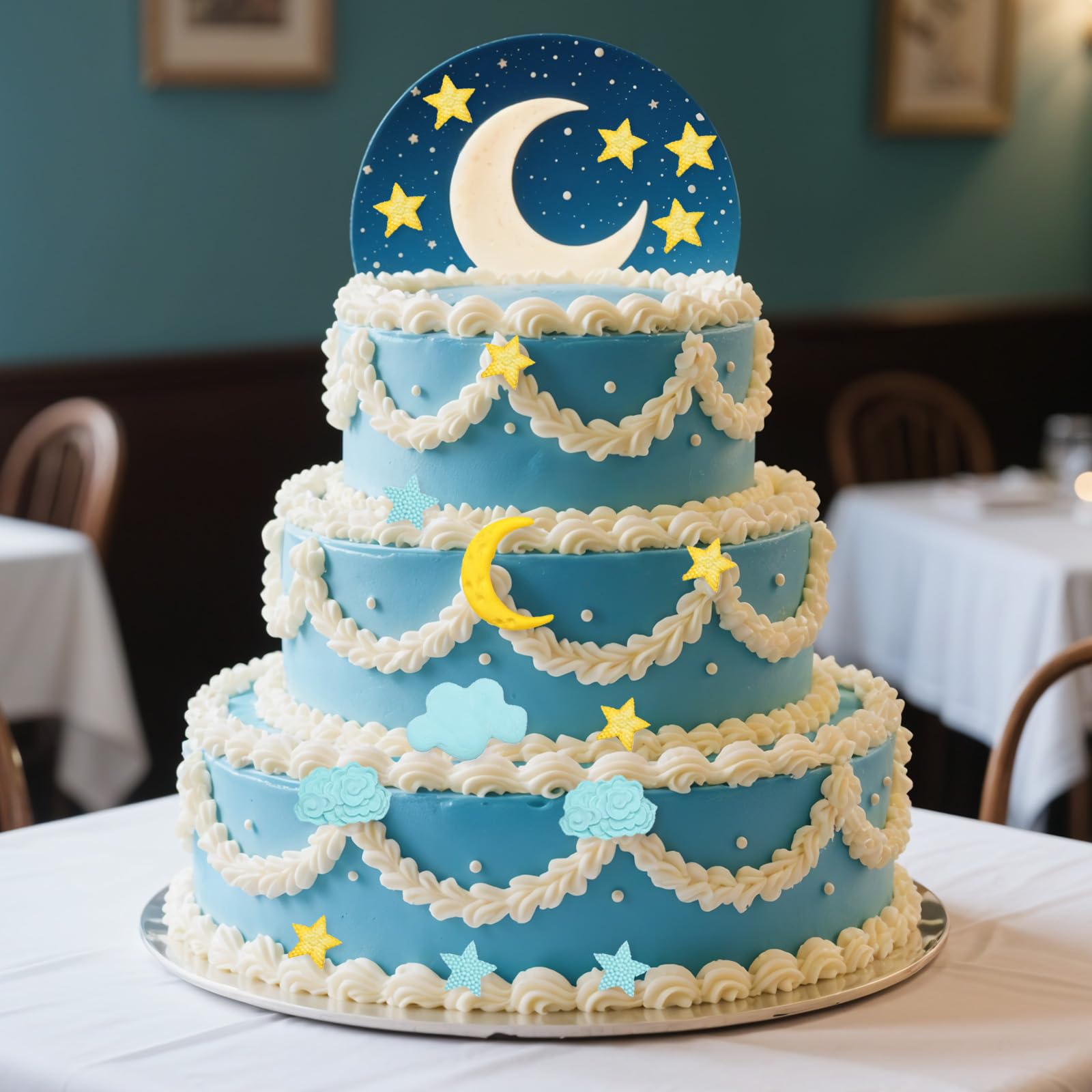 2 moldes de silicona, moldes de arcilla polimérica con forma de estrella y luna para caramelo, chocolate, fondant, decoración de pasteles, bricolaje, hornear, cupcakes, galletas, jabón y velas