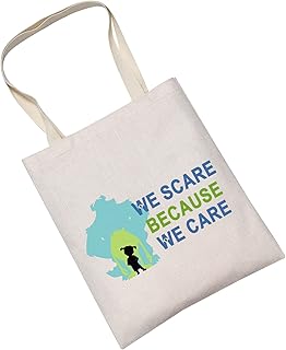 LEVLO Funny Monsters Movie Cosmetic Make Up Bag Mike Sully Boo Fans Gift We Scare Because We Care Makeup Zipper Pouch Bag For Women Girls, We Scare Tote, Cosmetic Bag