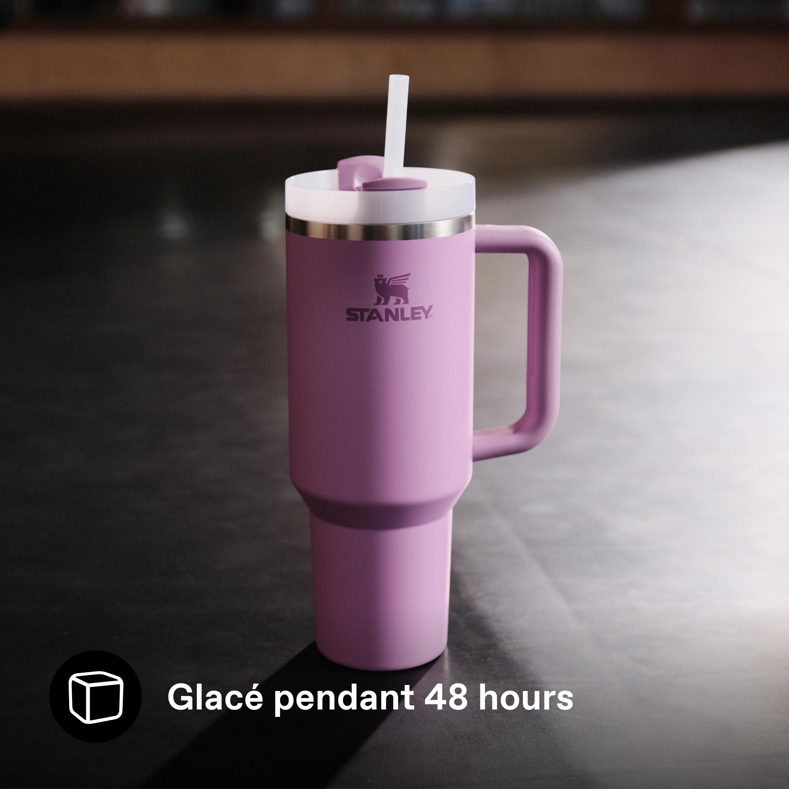 STANLEY Quencher H2.0 FlowState Mug Isotherme avec Paille 1.2L - Froid Pendant 11 Heures - Glacé Pendant 48 Heures - Thermos Lavable au Lave-Vaisselle - Gourde Inox Sans BPA - Lilac