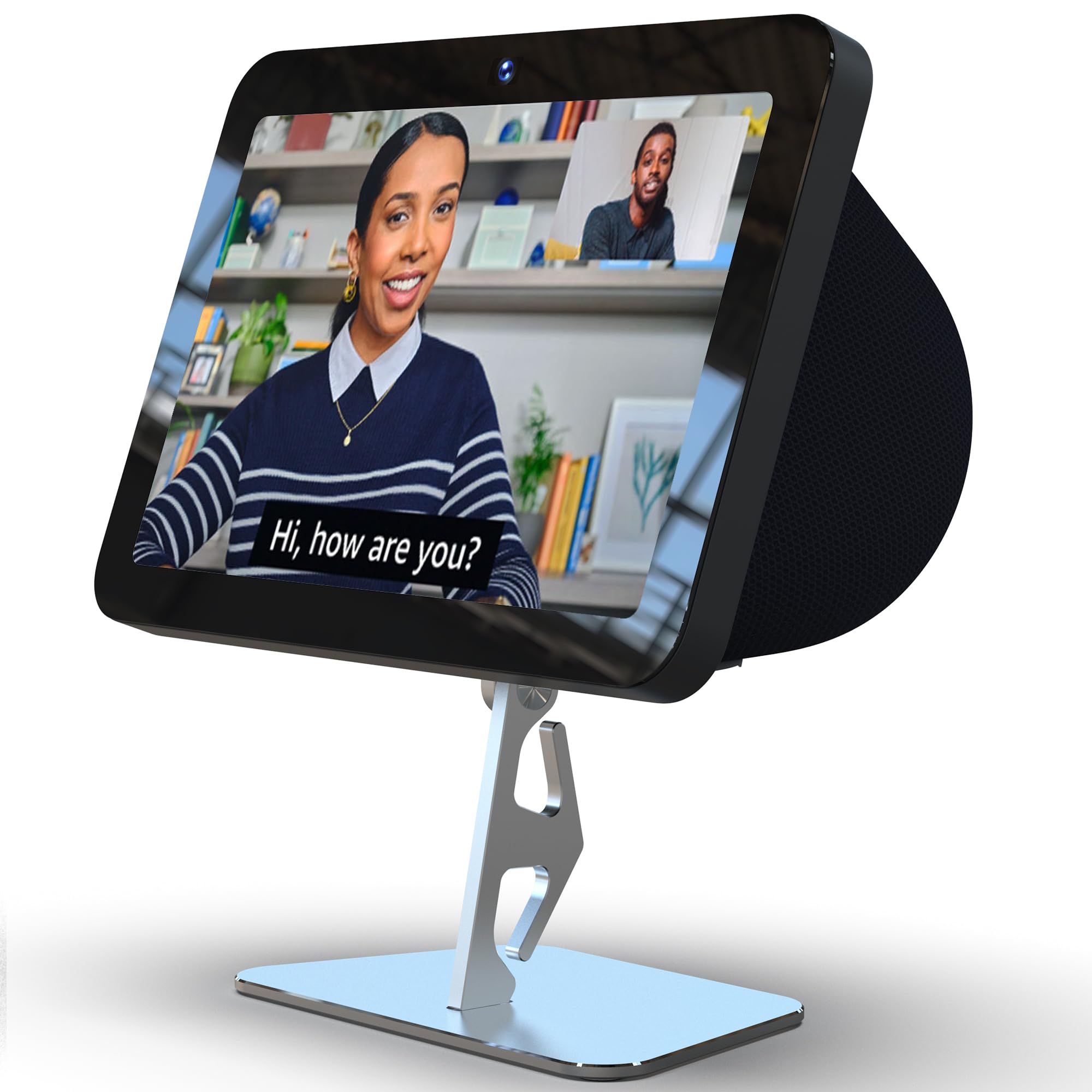 Adjustable Metal Magnetic Stand for Amazon Echo Show 8 (3rd Generation), Can Titl The Screen View Angle of Echo Show 8 for You Need.(AL Silver)