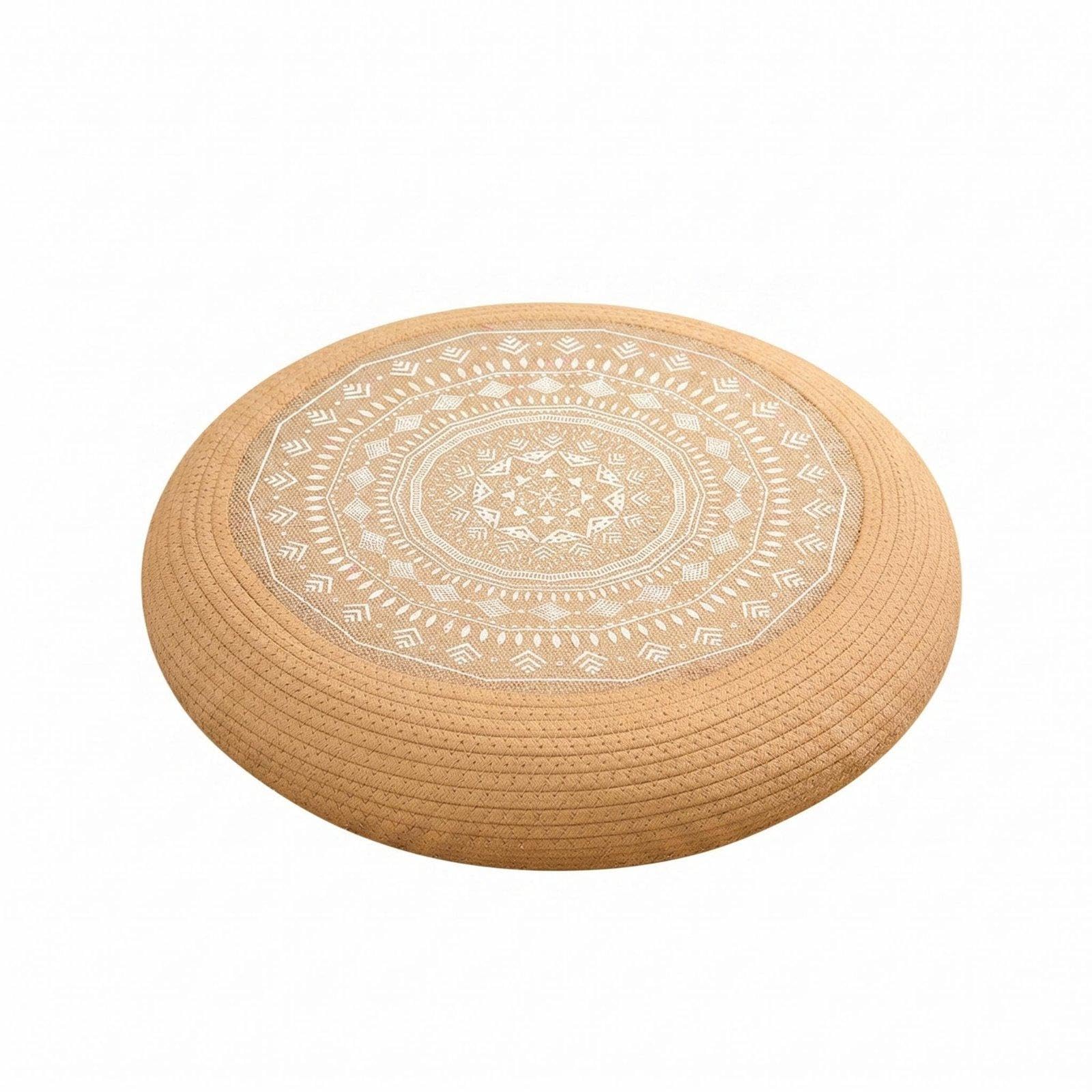 Jute Rope Cushion Reinforced Tatami Seat Cushion Thick Padded Home Furnishing for Living Room 50x50x10cm White Diamond | Cushions & Pads | Patio & Garden Furniture | Yard-image-20