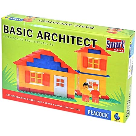 Lodestone Peacock Basic Architect Smart Block Set, 235 Pieces
