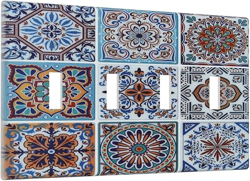 Miniatura 10 de Cubierta decorativa para interruptor de luz de bosques de hongos bohemios, 2 bandas, cubierta decorativa para enchufe, placa frontal eléctrica para