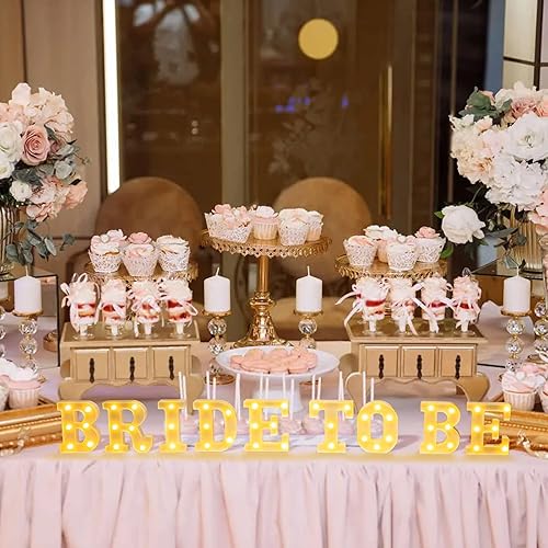 Miniatura 3 de Juego de 9 luces LED para letreros de novia, para compromiso, boda, despedida de soltera, accesorios de decoración de fiesta de despedida de soltera