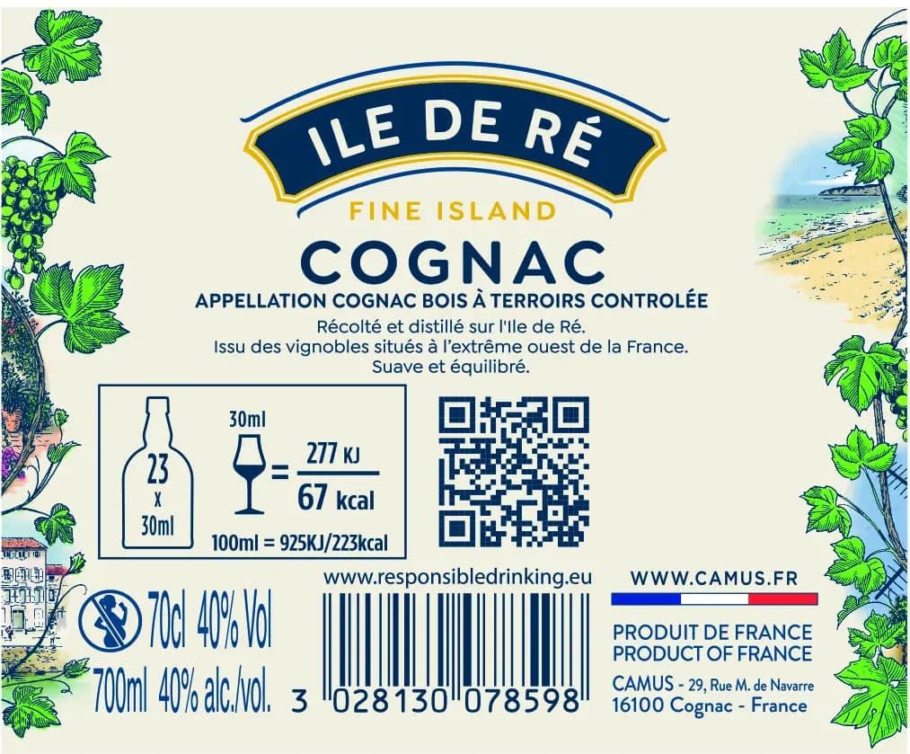 Camus Ile de Ré Fine Island Cognac 40% vol. 0.7 l Geschenkpackung