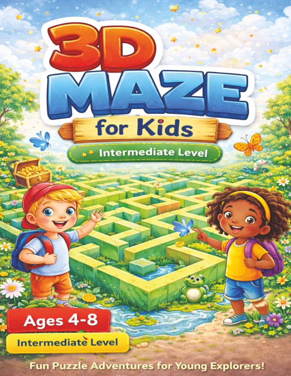 Mazes for Kids: Maze Activity Book for Ages 4 – 8 (Puzzle Books for Kids) Intermediate Level 120 Hexagonal Mazes