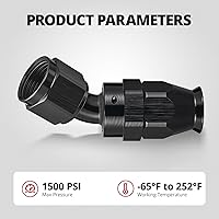 Vista 108 de EVIL ENERGY 6AN PTFE Manguera de extremo recto en color negro para manguera PTFE únicamente