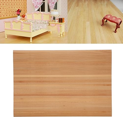 Miniatura 2 de Keenso Mini tabla de piso, 1 12 casa de muñecas en miniatura, simple y elegante, tira de madera, accesorio de decoración