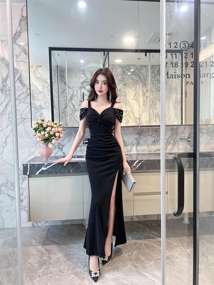 Amazon.co.jp: [ZHOUSRG] キャバドレス タイトドレス オフ