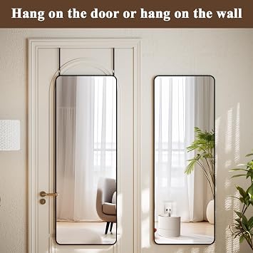 VooBang 14x48 Full Length Over The Door Mirror, Full Body Wall Mirror