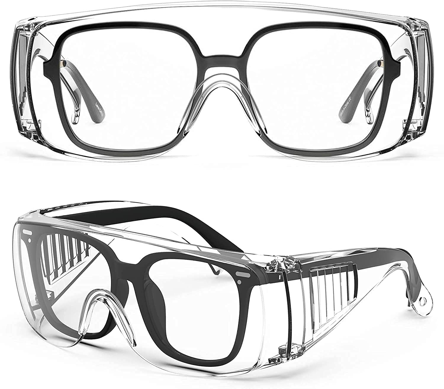 SunnyPro Protective Safety Glasses with Clear Anti-fog Lenses Transparent Eye Protection Goggles UV Protected Light Weight Wrap Around Glasses (B087BJS2NH) Amazon Price History, Amazon Price Tracker