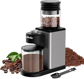 Wancle Conical Burr Coffee Grinder - 25 Settings for Espresso, Drip, French Press - Anti-Static, Powder Blower, Stainless Steel