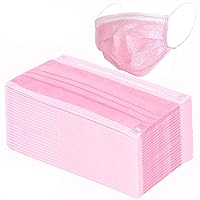 Vista 8 de Wecolor Mascarillas desechables de 3 capas con cinta elástica para las orejas, adecuadas para el hogar, la escuela, la oficina y al aire libre Negro