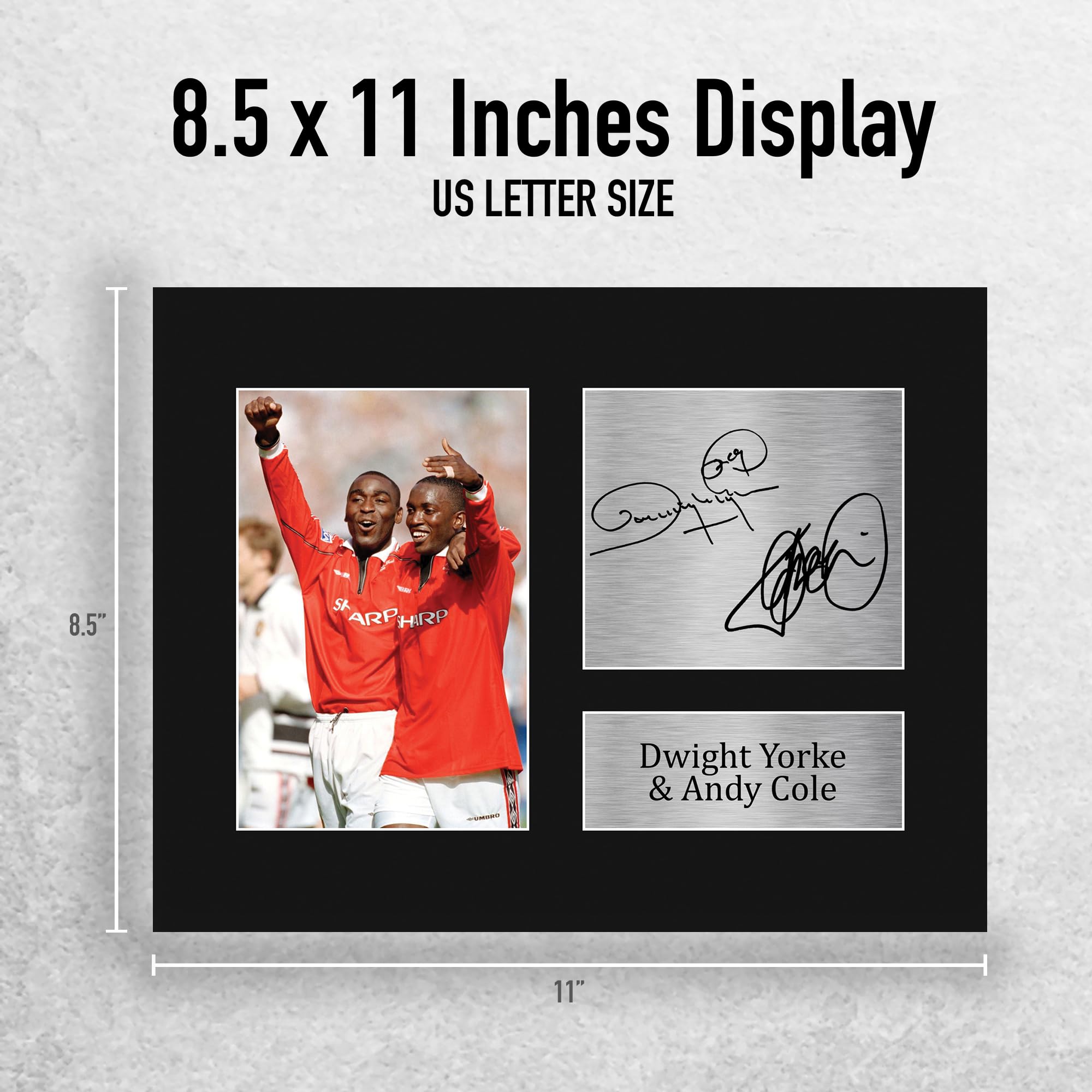 HWC Trading Dwight Yorke & Andy Cole Gifts Printed Signed Autograph Picture for Fans and Supporters - US Letter Size