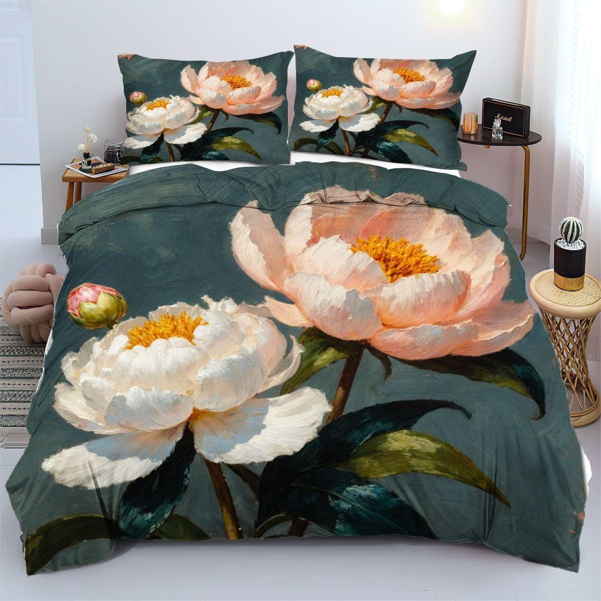 Linge de lit 220x240 cm rose pour créer un cocon de douceur au quotidien a16613