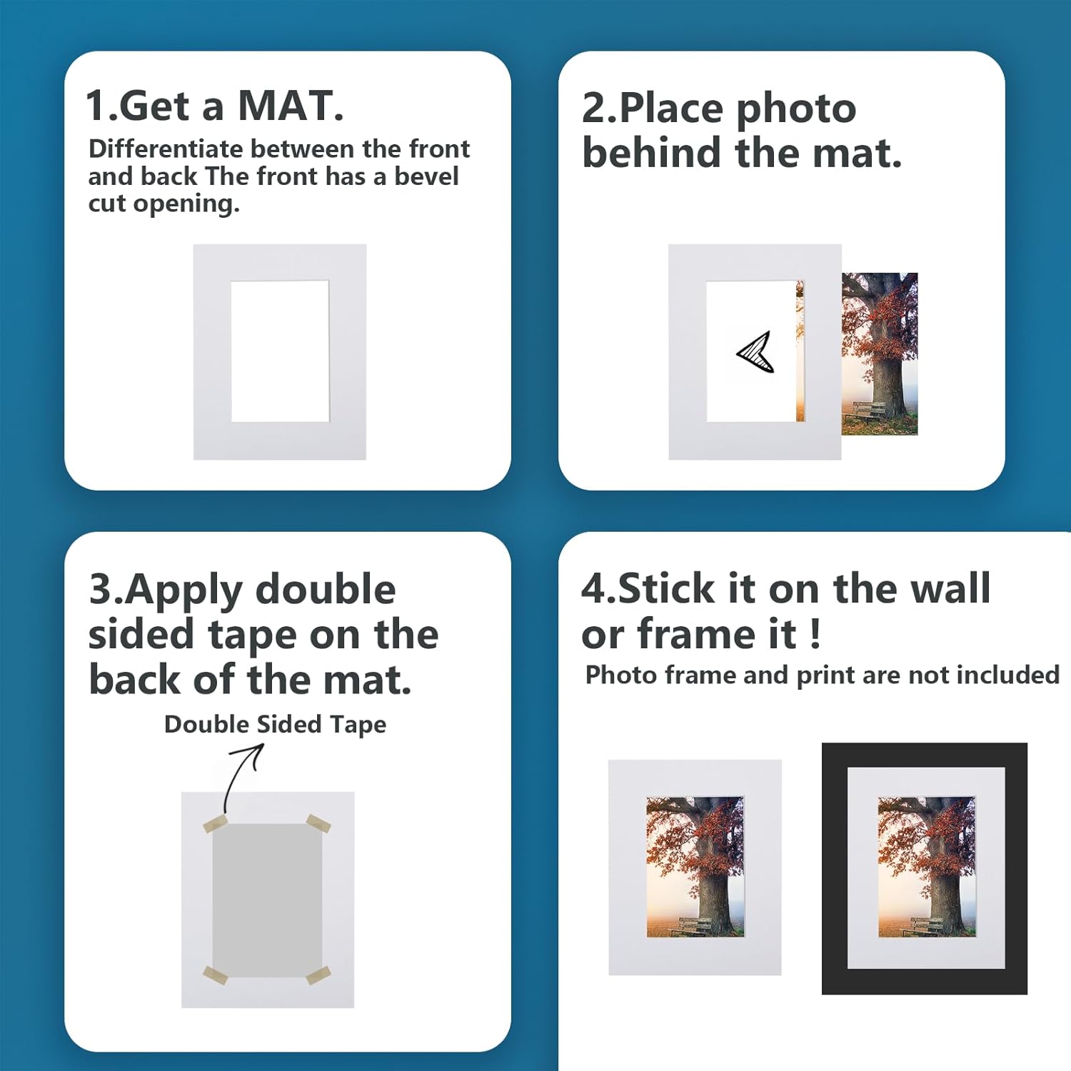 Somime 10 Pack Pre-Cut 18x24 White Picture Mats for 12x18 Photos - White Core Bevel Cut Frame Matte, Acid Free, Ideal for Frames/Artwork/Prints - Image 6