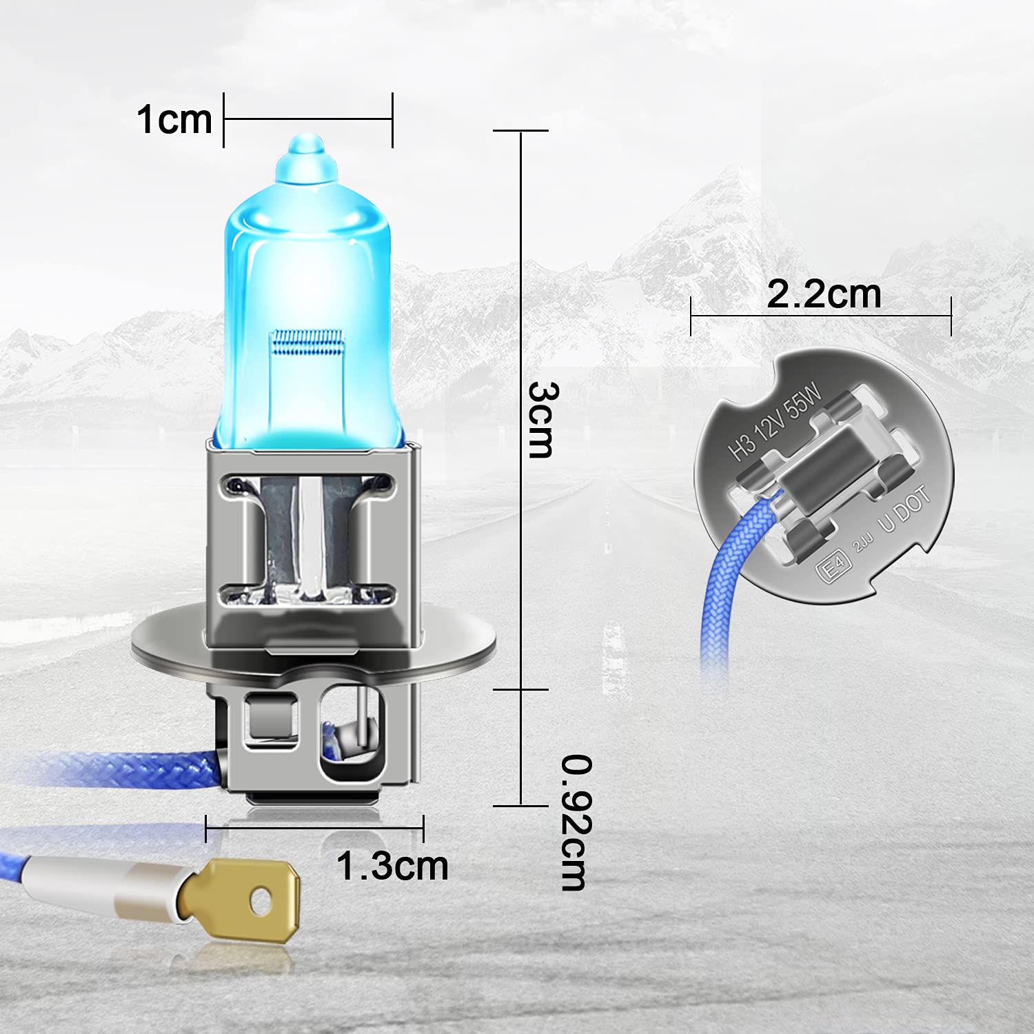 WinPower Ba20d S2 35/35W 12V phare halogène de moto 5000K blanc chaud super lumineux WinPower Ba20d S2 35/35W 12V phare halogène de moto 5000K blanc chaud super lumineux