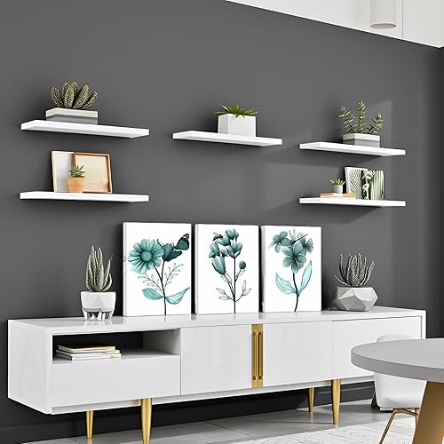 Miniatura 9 de sechars 3 piezas de lienzo de flores para pared, pintura floral marrón, impresiones artísticas transparentes con imagen de mariposa, arte moderno