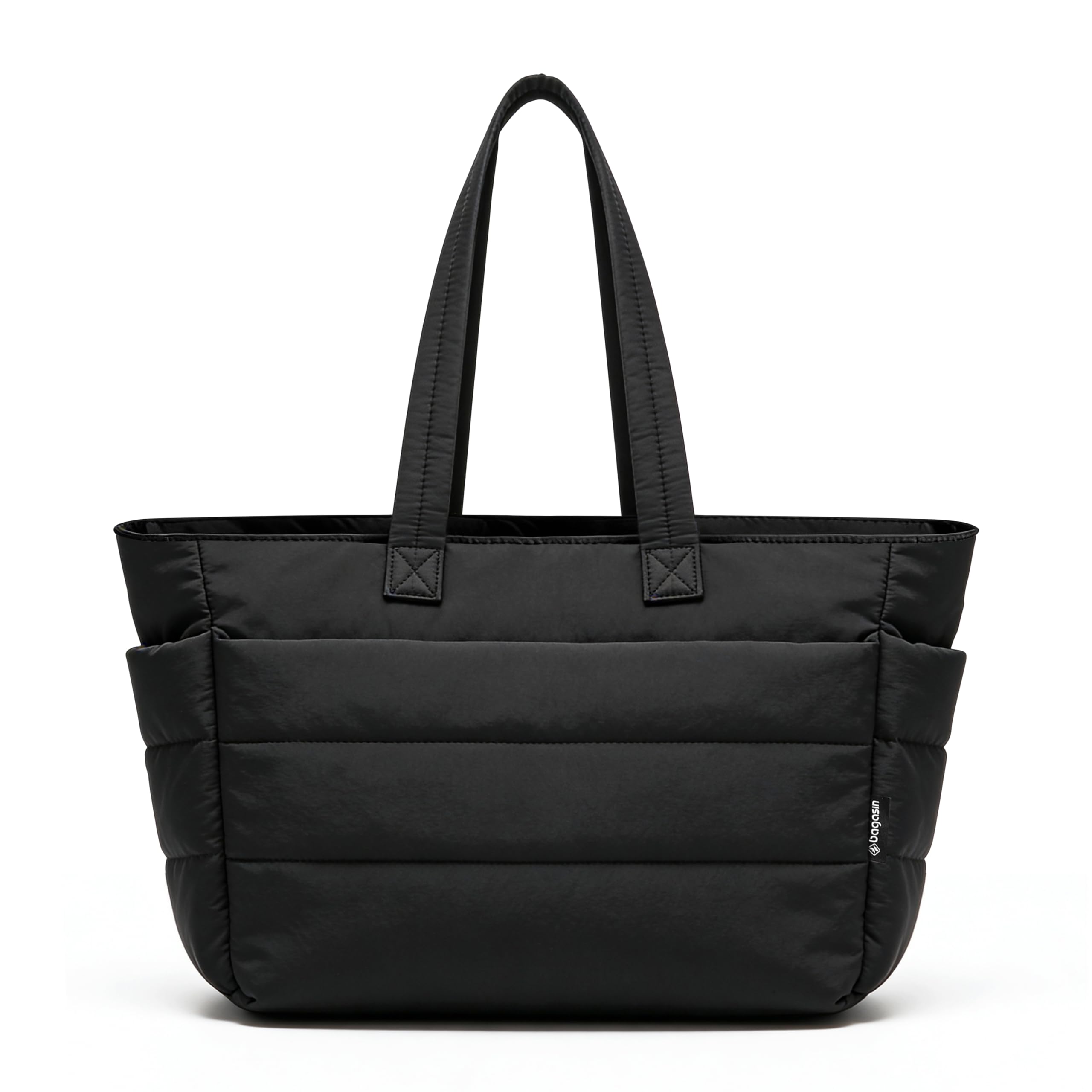 bagasin Borsa Tote a Mano da Donna, Borsa a Tracolla da Viaggio a Grande Capacità per Laptop da Lavoro, con Scomparto, Multi-Tasca, Leggera, per Lavoro, Viaggi, Fitness, Nero & Beige