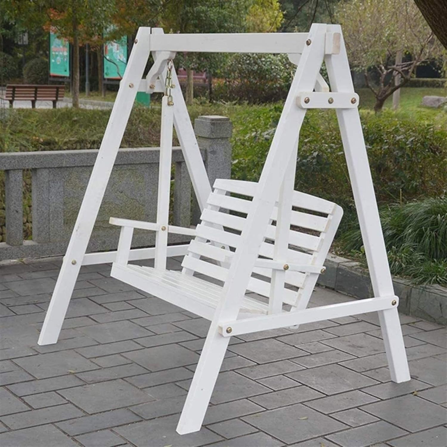 Porch Swing Chair, Patio Swing Chair with Stand, Garden Swing Outside