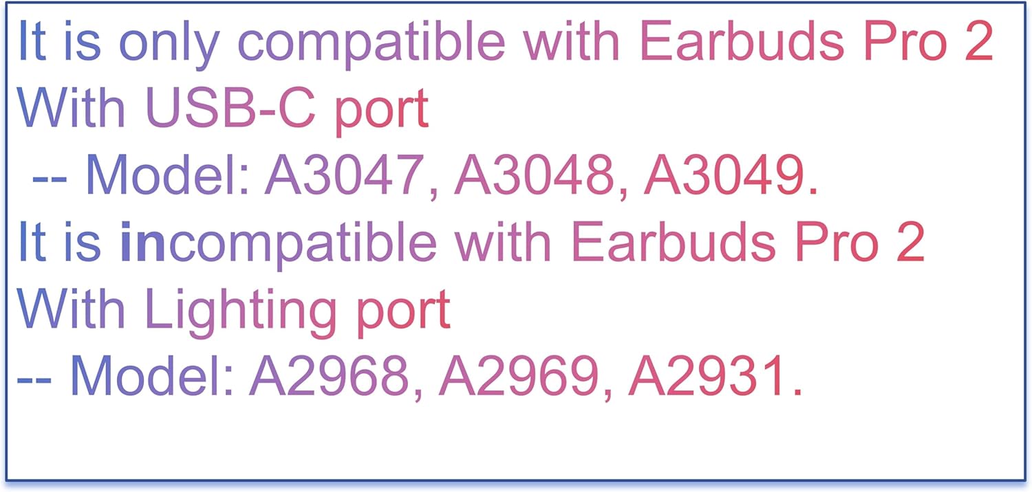 OEM Left and Right Earbuds Replacements for Pods Pro (2nd Generation), Authorized USB C A3047, A3048, A3049, A2968, Compatible with Original Air Pros 2 Charging Case, Genuine A Pair of L & R Ear Sides