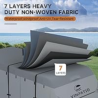 Vista 2 de VINPATIO - Cubierta resistente para remolque, cámper, Toy Hauler, caravana de 22 a 24 pies. de 7 capas, con correas resistentes al viento, cubiertas