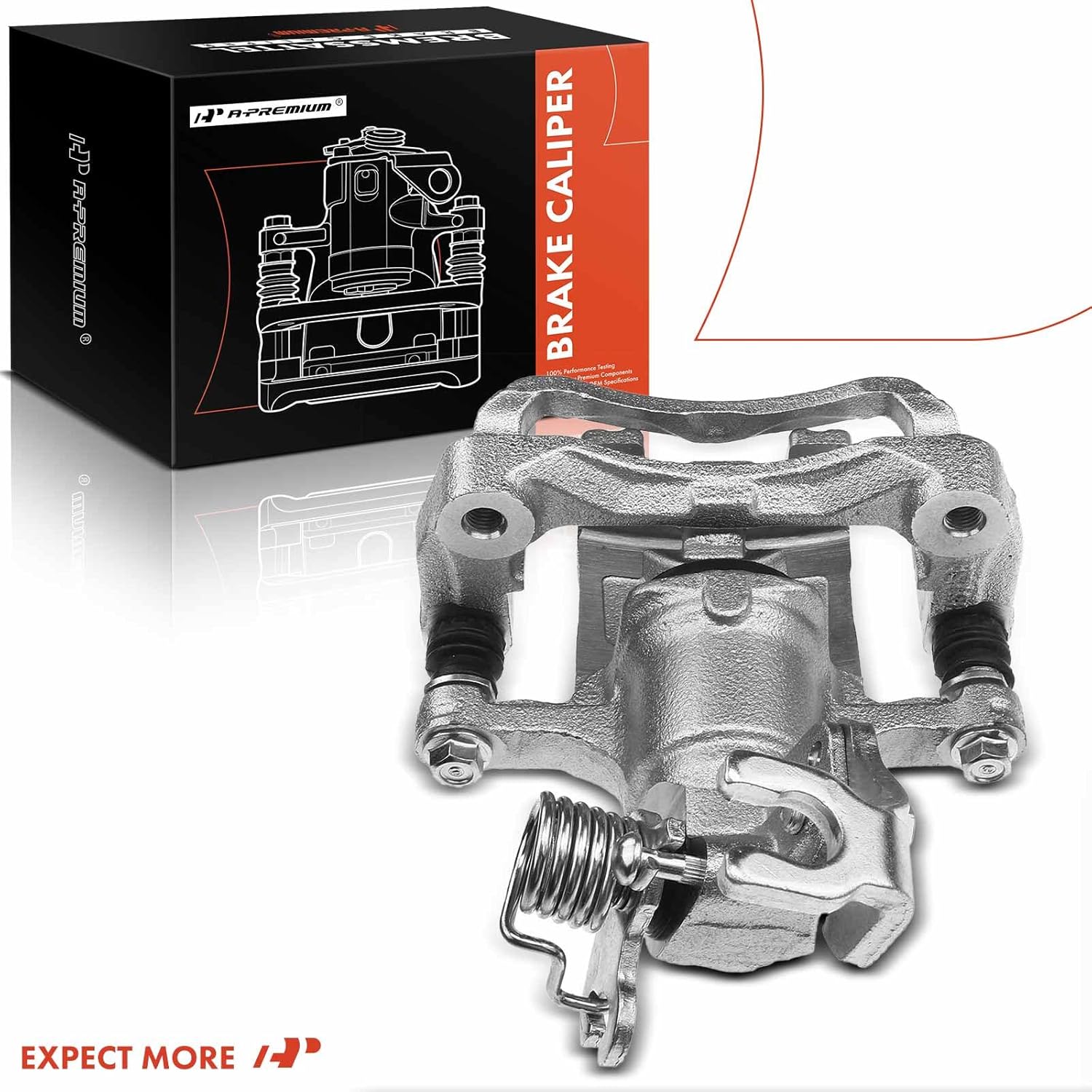 A-Premium Disc Brake Caliper Assembly with Bracket Compatible with Select Infiniti and Nissan Models - G20 2002, Sentra 2002-2006, L4 2.5L - Rear Left Driver Side