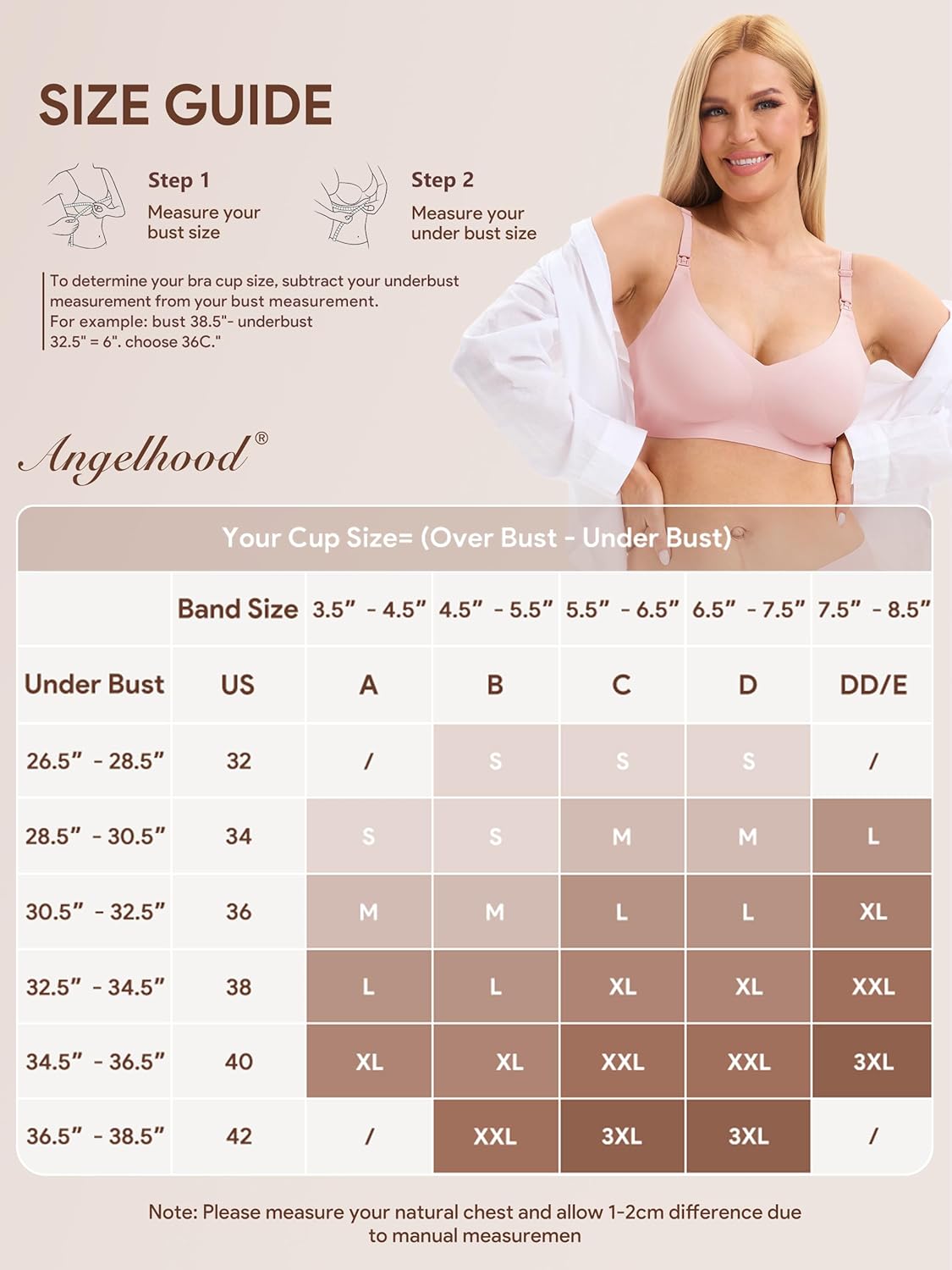 Angelhood 3 Pack Nursing Bras for Breastfeeding Seamless Pregnancy Maternity Bra Wireless Sleep Bralette with Extenders