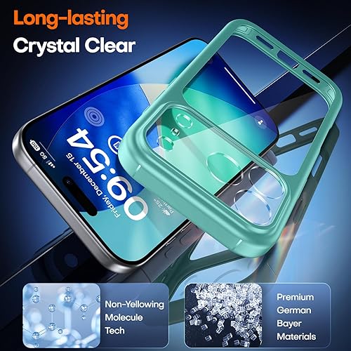 Miniatura 512 de TAURI Funda 3 en 1 para iPhone 13 Pro, [no amarilla] con 2 protectores de pantalla, funda delgada a prueba de golpes para iPhone 13 Pro, color negro