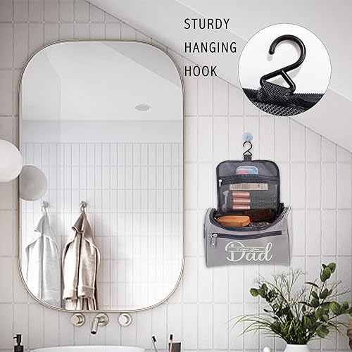 Miniatura 4 de HiPeep Neceser de aseo personalizado para hombre bolsa de viaje para artículos de tocador kit de dopp regalo de cumpleaños personalizado de Navidad