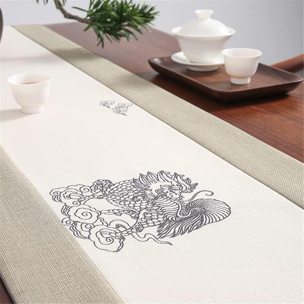 Chinese Style Table Runner Zen Tea Table Cloth Chinese Style Tea Table Cloth Long Tea Table Cover Cloth (Colour: A, Size: 33 x 330 cm) (B 33 x 270 cm)